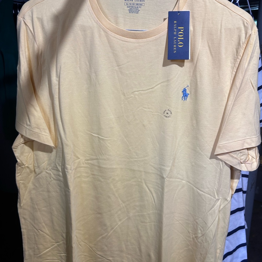 Polo by Ralph Lauren Men's Cream T-Shirt